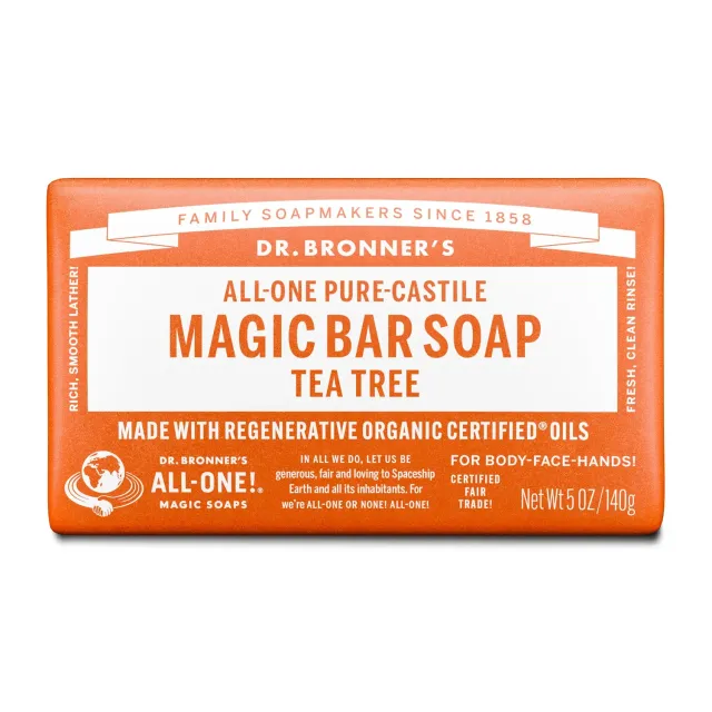 Dr. Bronner's Tea Tree sæbebar 5 oz til badet