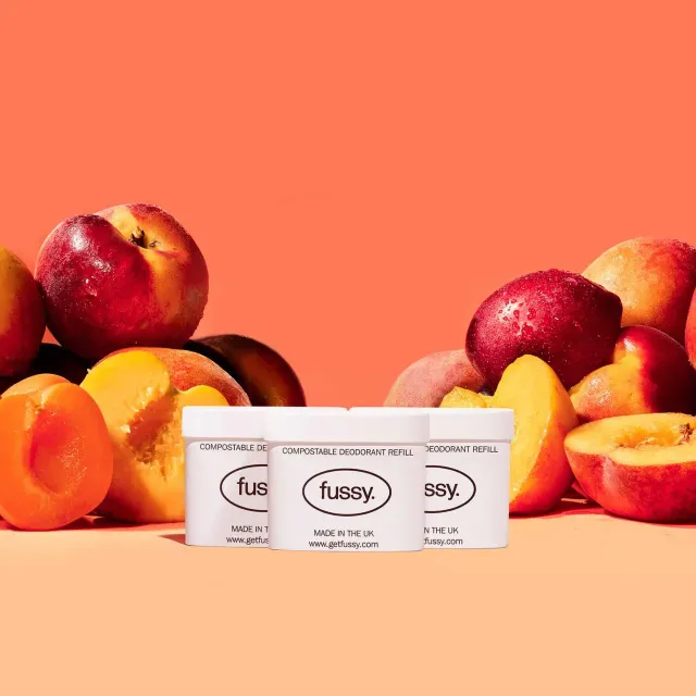 Fussy Juicy Peach deodorant refill 3-pak frugt