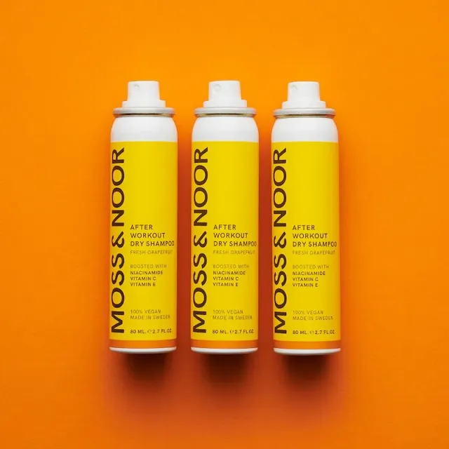 Moss Noor After Workout Dry Shampoo tørshampoo Grapefruit 3x80 ml