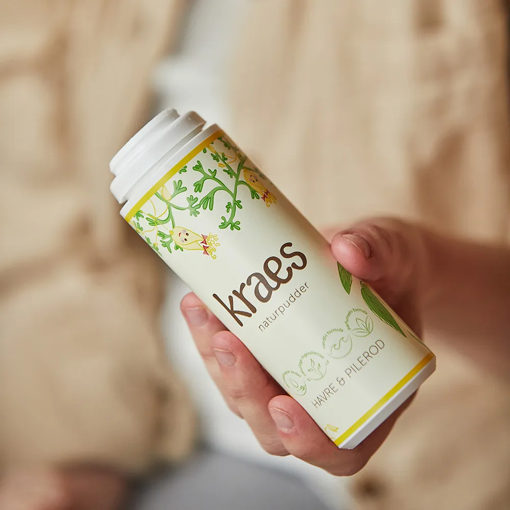 Kraes BabyBad Naturpudder babypudder 100 g talkumfri