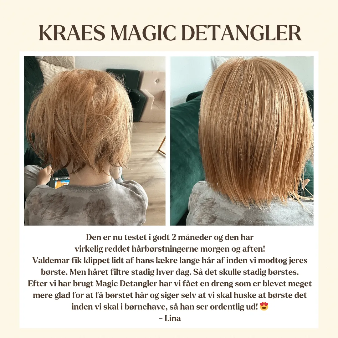 Kraes Magic Detangler hårbørste kaffegrums
