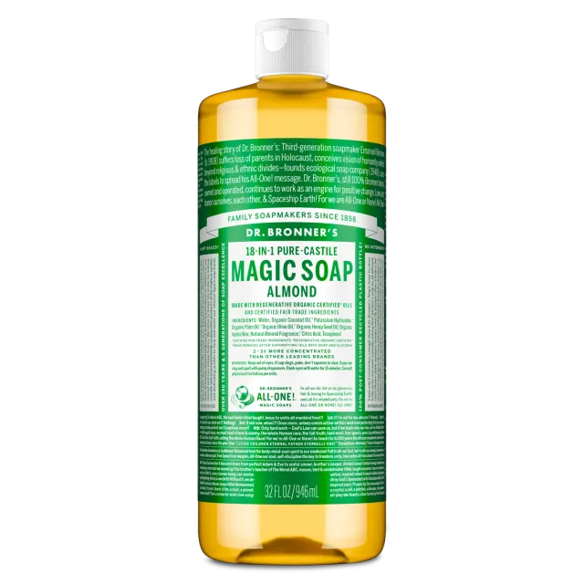 Dr. Bronner's Pure-Castile Almond flydende sæbe 32 oz sød