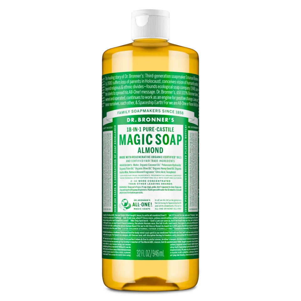 Dr. Bronner's Pure-Castile Almond flydende sæbe 32 oz sød