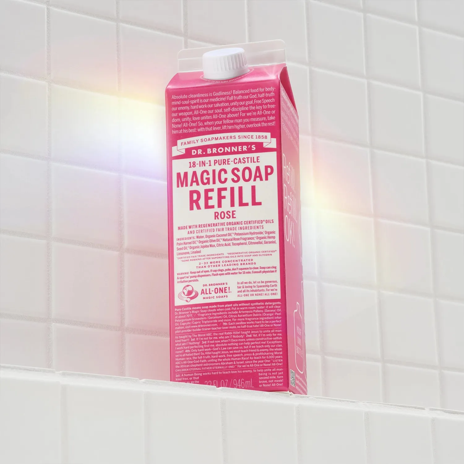 Dr. Bronner's Pure-Castile Magic Soap sæbe 32 oz rose