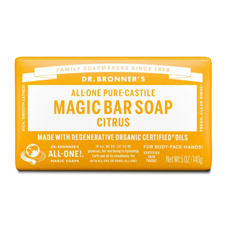 Dr. Bronner's Citrus sæbebar 5 oz frisk duft