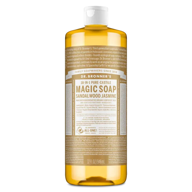 Dr. Bronner's Pure-Castile Sandalwood Jasmine flydende sæbe 2 oz