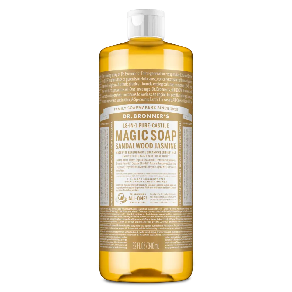 Dr. Bronner's Pure-Castile Sandalwood Jasmine flydende sæbe 2 oz