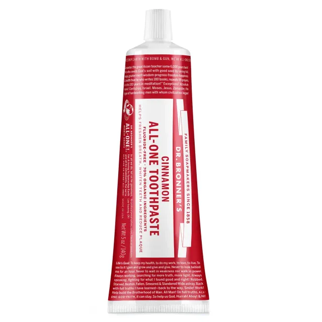 Dr. Bronner's All-One Cinnamon tandpasta 140 g uden fluor