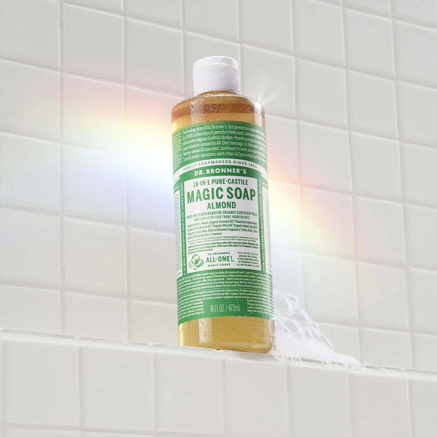 Dr. Bronner's Pure-Castile Almond flydende sæbe 32 oz sød