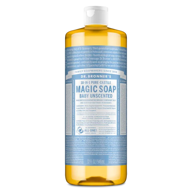 Dr. Bronner's Baby flydende sæbe uparfumeret mild