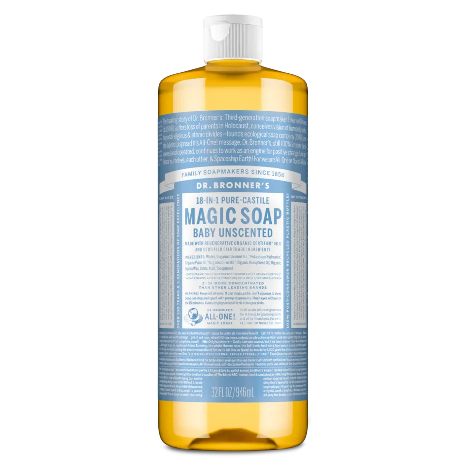 Dr. Bronner's Baby flydende sæbe uparfumeret mild