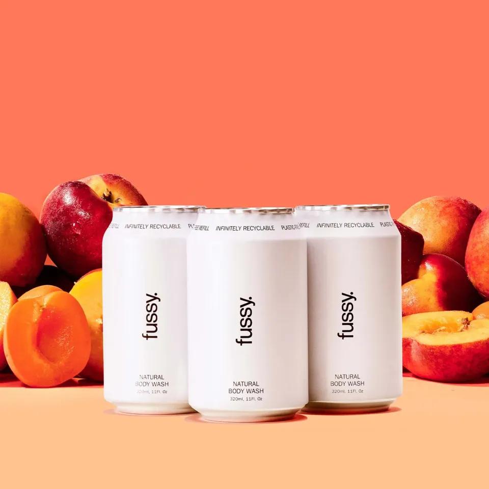 Fussy Juicy Peach body wash refill 3-pak fersken