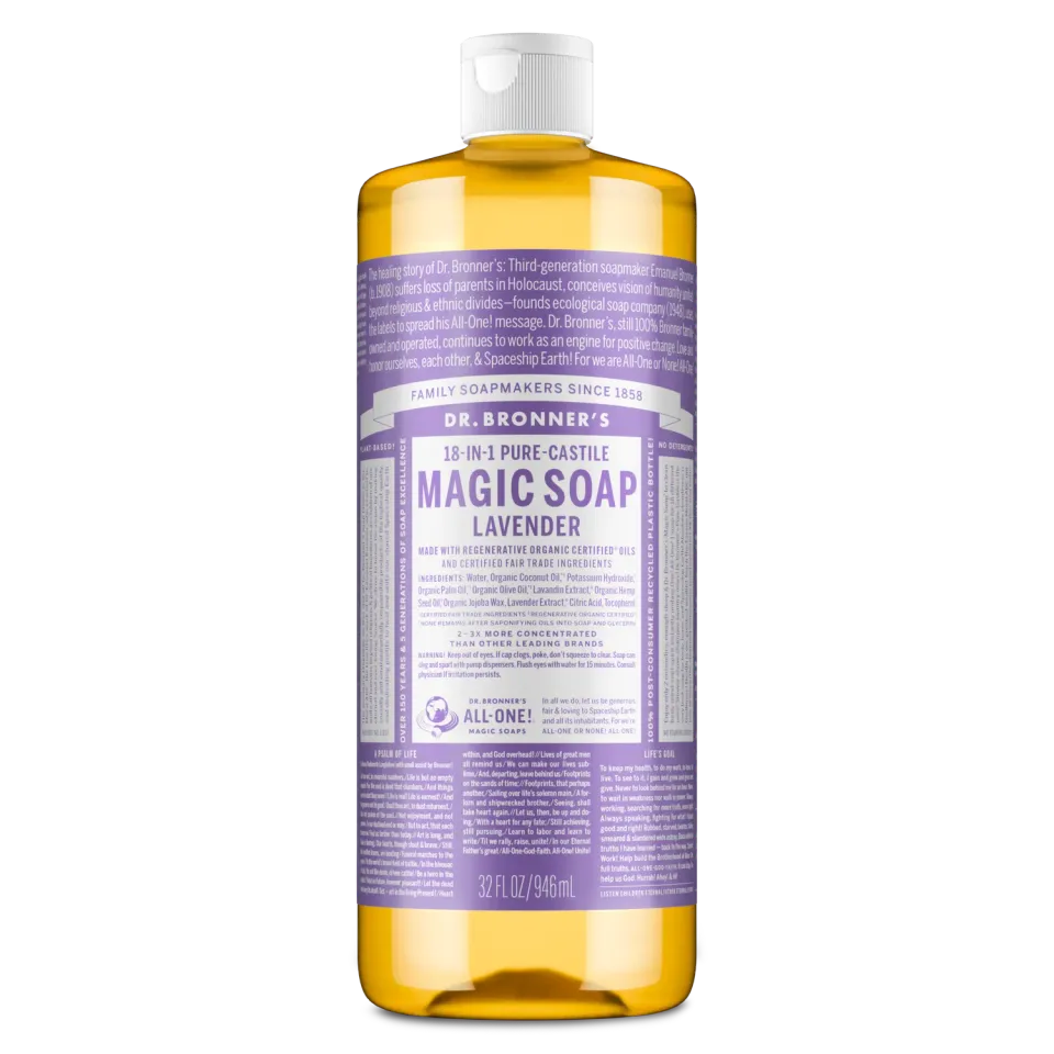 Dr. Bronner's Lavender Pure-Castile flydende sæbe 237 ml mild