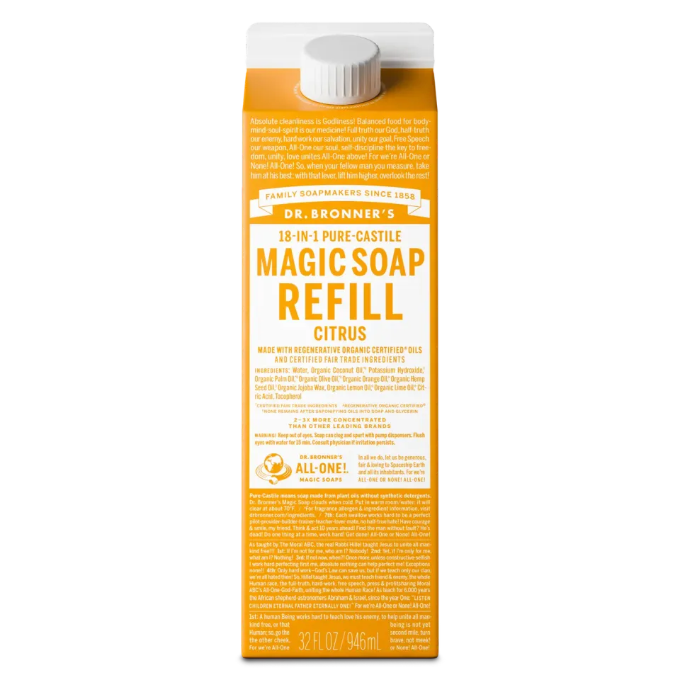 Dr. Bronner's Pure-Castile Magic Soap sæbe 32 oz citrus