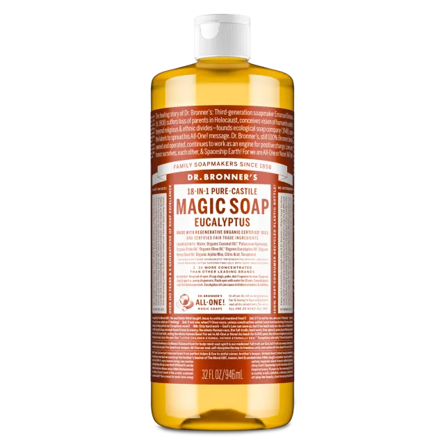 Dr. Bronner's Eucalyptus Pure-Castile flydende sæbe 237 ml frisk