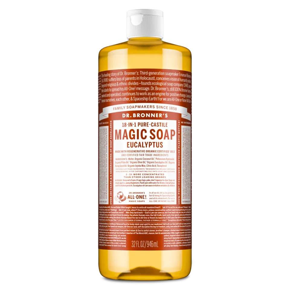 Dr. Bronner's Eucalyptus Pure-Castile flydende sæbe 237 ml frisk