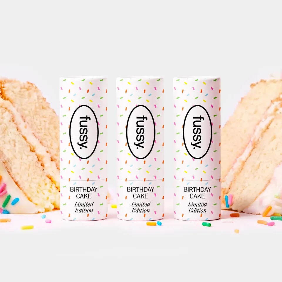 Fussy Birthday Cake mini deodorant 3-pak sød