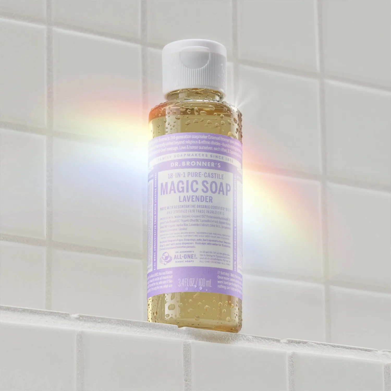 Dr. Bronner's Lavender Pure-Castile flydende sæbe 237 ml mild