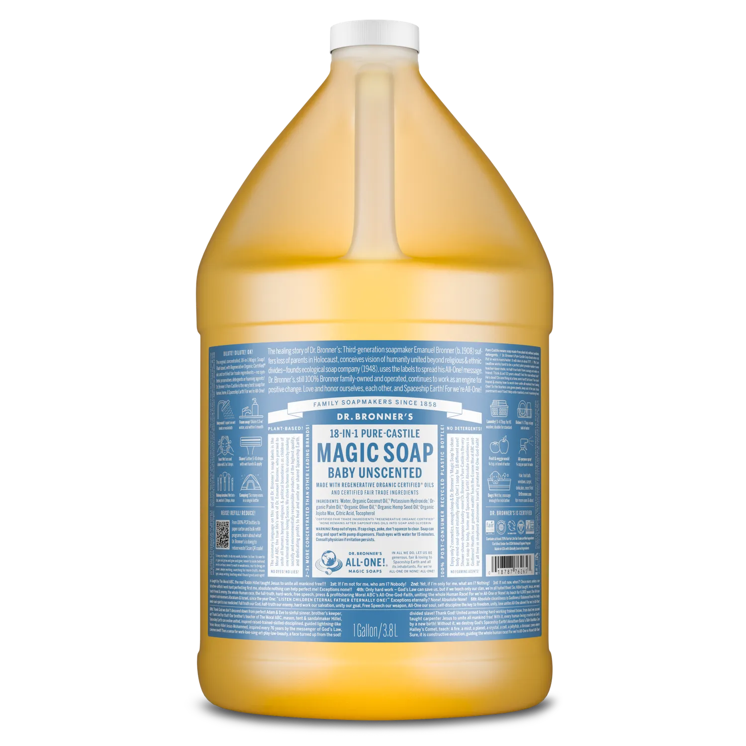 Dr. Bronner's Baby flydende sæbe uparfumeret mild