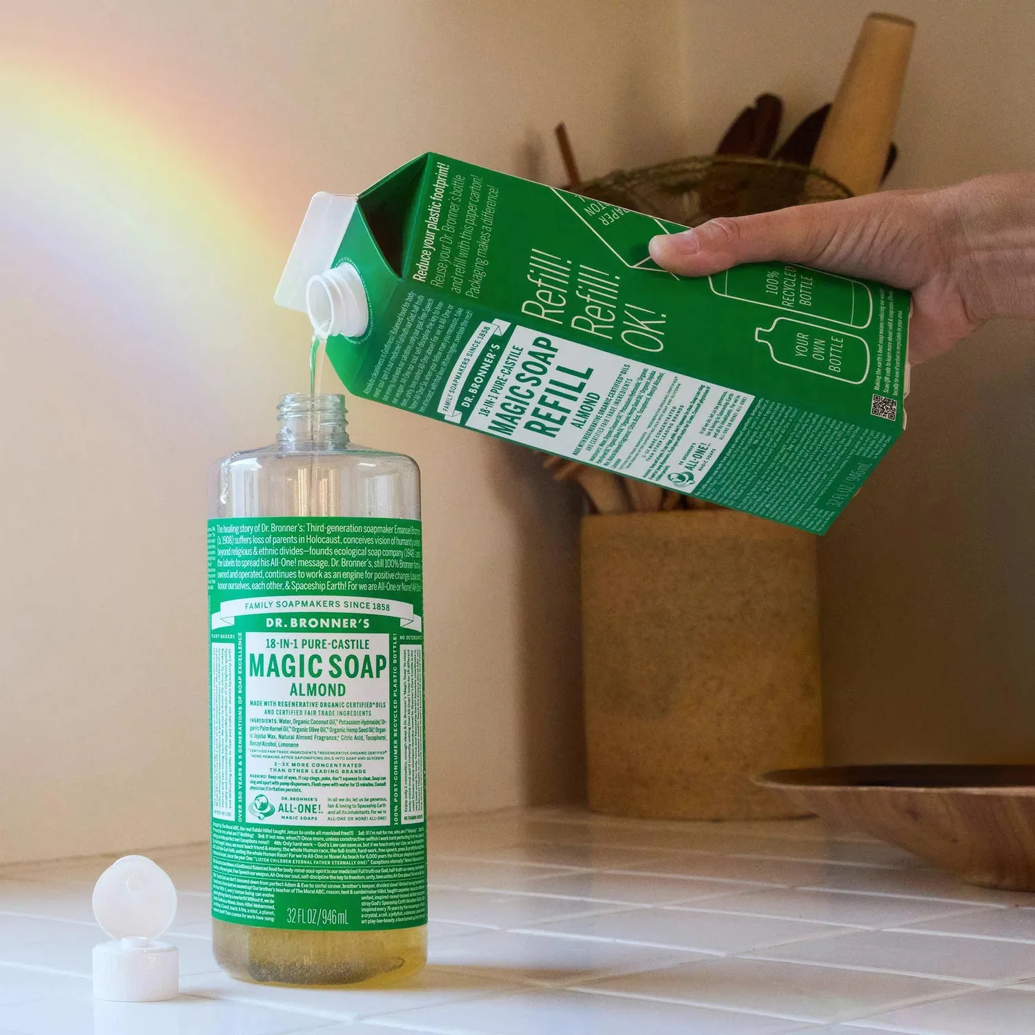 Dr. Bronner's Pure-Castile Magic Soap sæbe 32 oz mandel