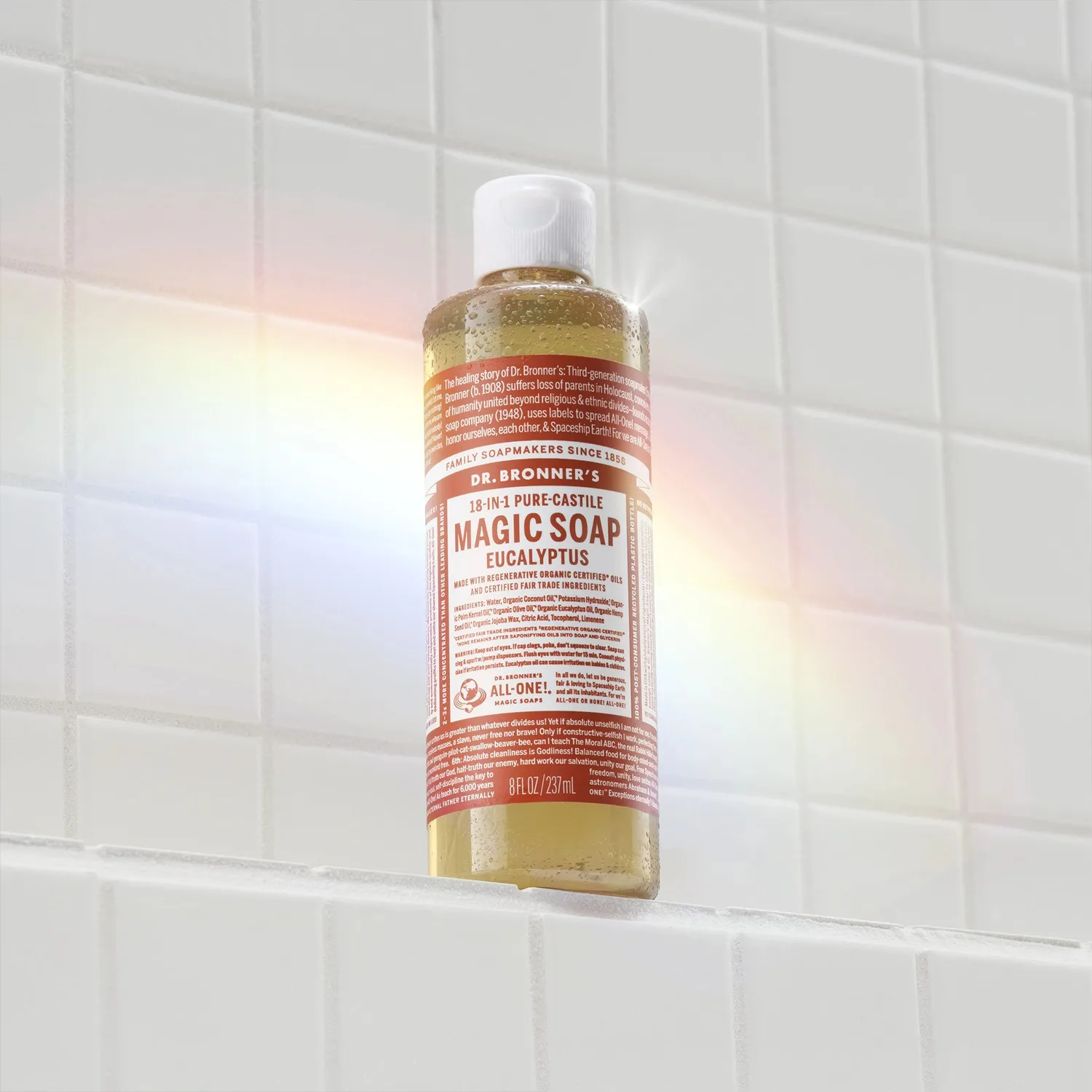 Dr. Bronner's Eucalyptus Pure-Castile flydende sæbe 237 ml frisk