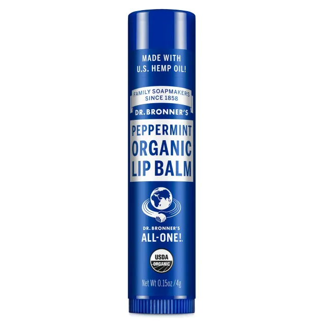 Dr. Bronner's Peppermint læbepomade 4 g kølende
