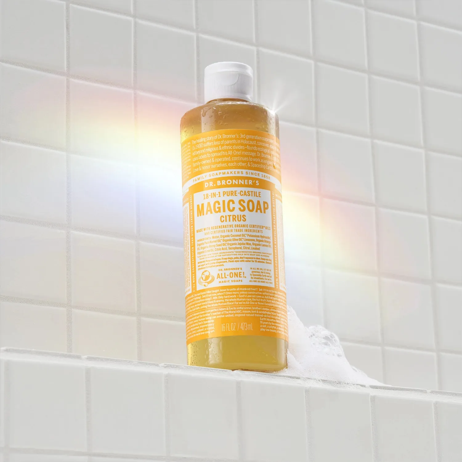 Dr. Bronner's Pure-Castile Citrus flydende sæbe 32 oz frisk