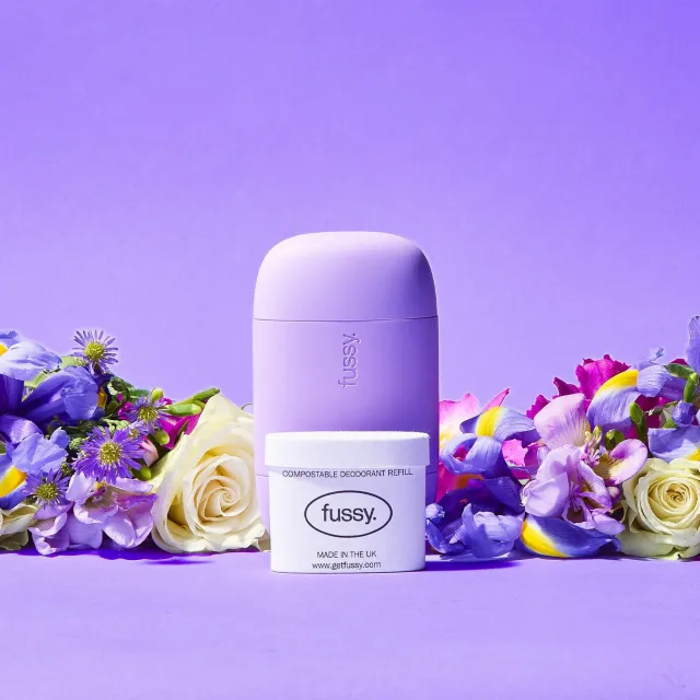 Fussy Parma Violets deodorant startsæt lilla etui sød
