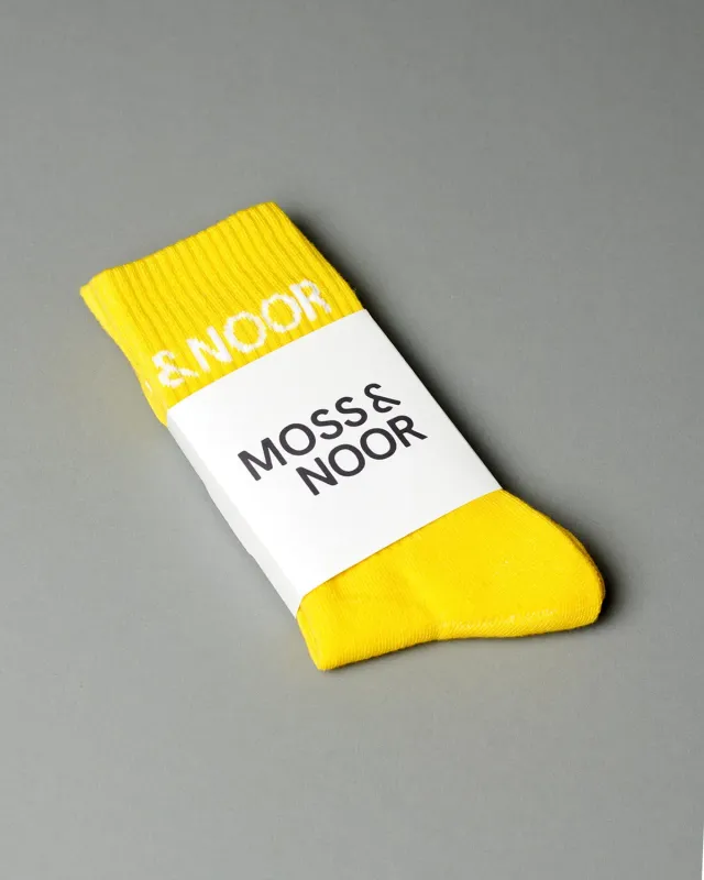Moss Noor Everyday Socks strømper gul bomuld