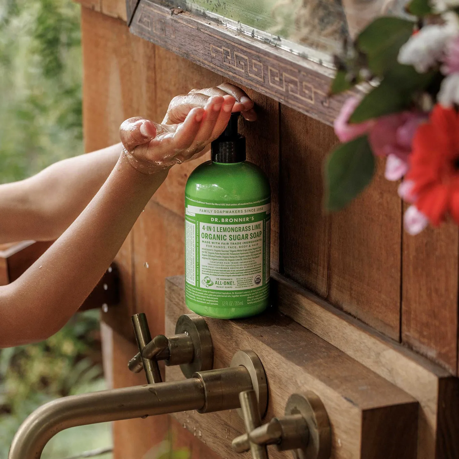 Dr. Bronner's Lemongrass flydende sukker-sæbe 355 ml citrus