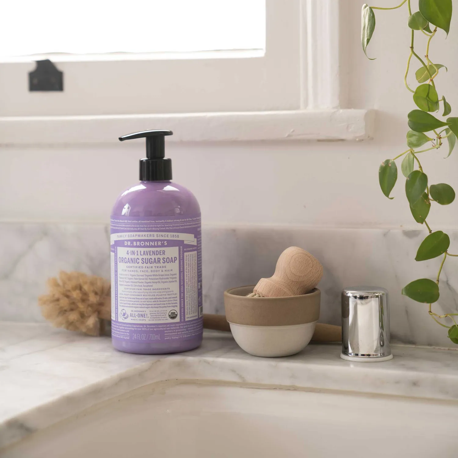 Dr. Bronner's Organic Sugar Lavender sæbe 12 oz mild