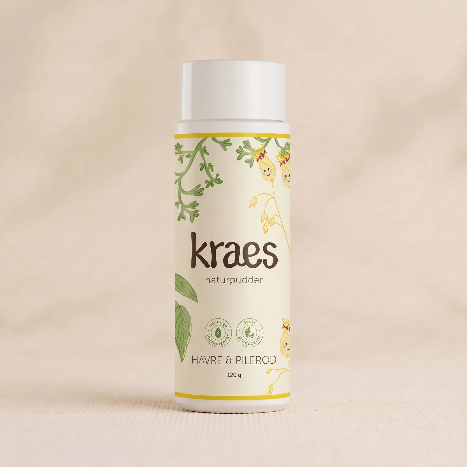 Kraes BabyBad Naturpudder babypudder 100 g talkumfri