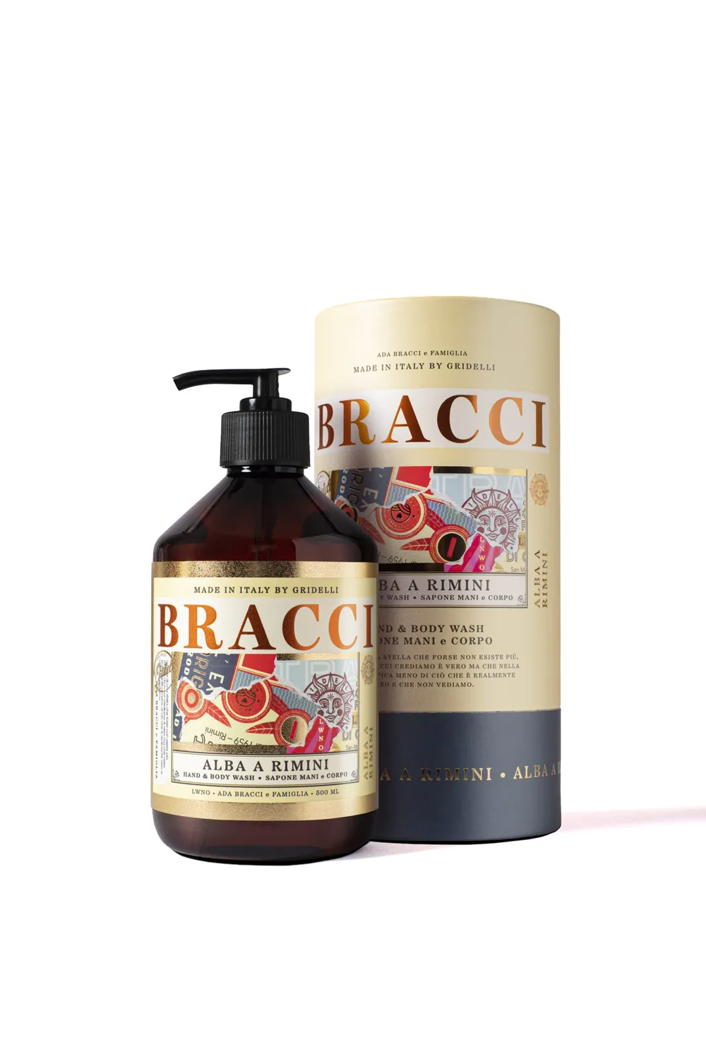 Bracci Alba a Rimini body wash 500 ml mild til huden