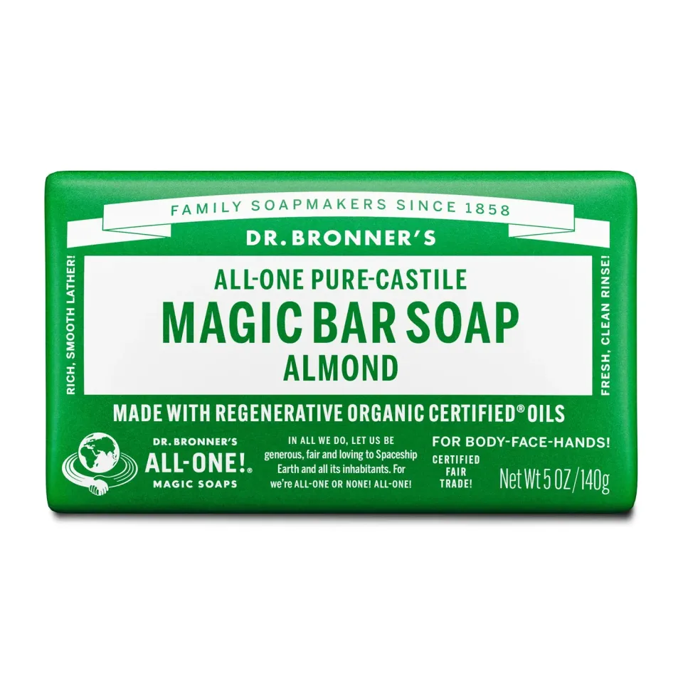 Dr. Bronner's Almond sæbebar 5 oz mild til huden