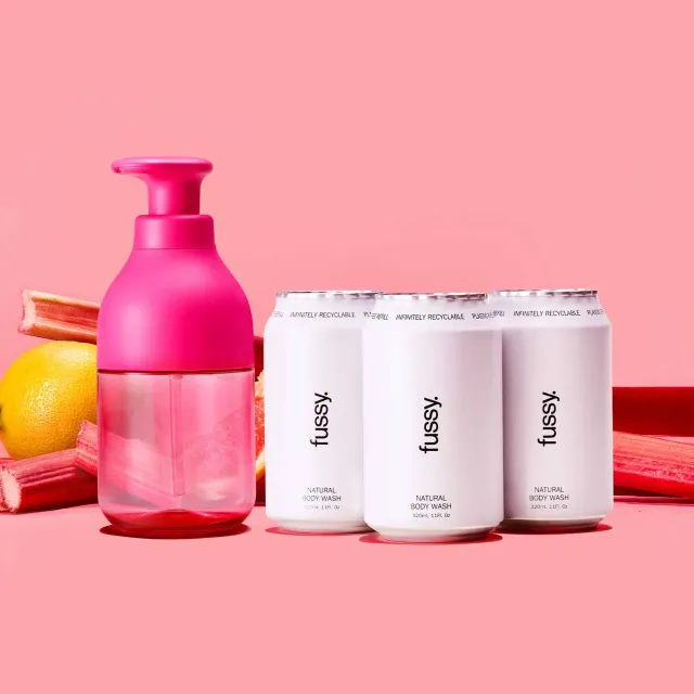 Fussy Rhubarb Rush Scent Pack shower gel pink 3x320 ml