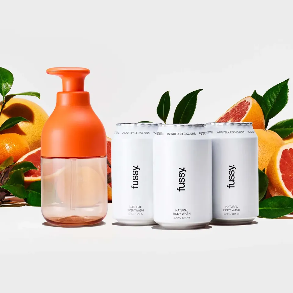Fussy Wide Eyed body wash orange flaske 3x320 ml citrus