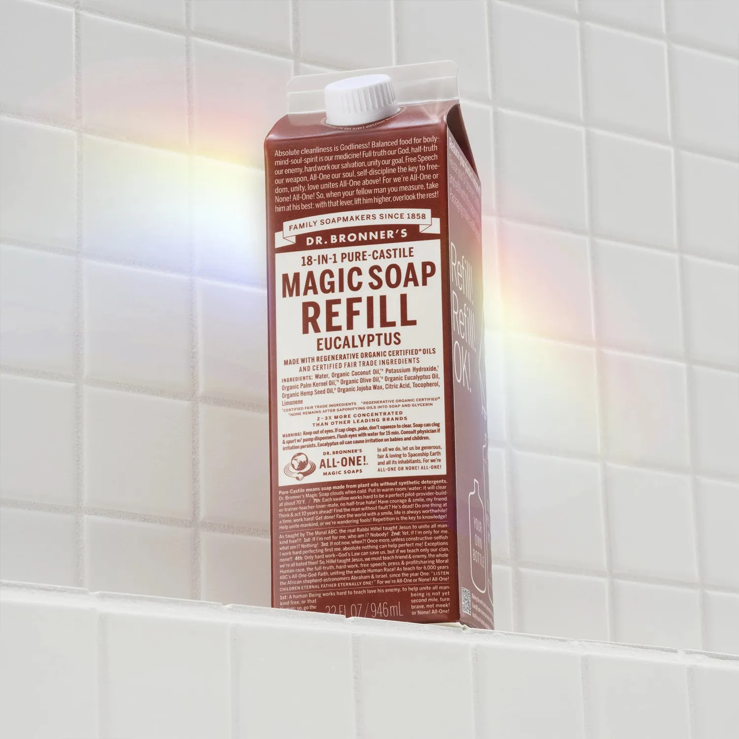Dr. Bronner's Pure-Castile Eucalyptus flydende sæbe refill 32 oz