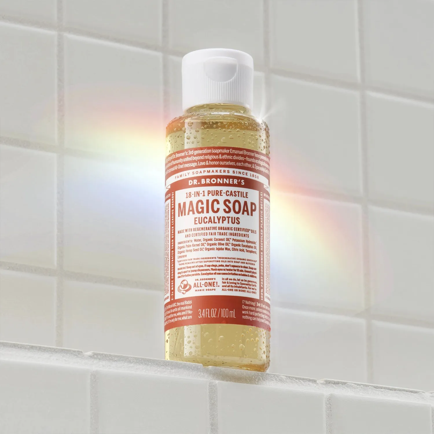Dr. Bronner's Eucalyptus Pure-Castile flydende sæbe 237 ml frisk