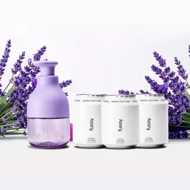 Fussy Lavender Fields håndsæbesæt lilla 3x240 ml