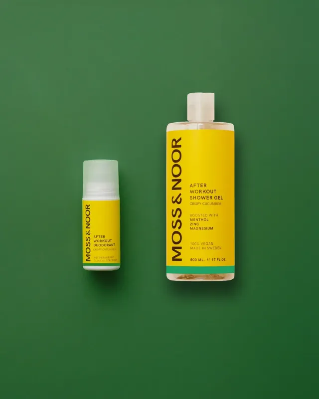 Moss Noor After Workout sæt deo shower gel cucumber 500 ml