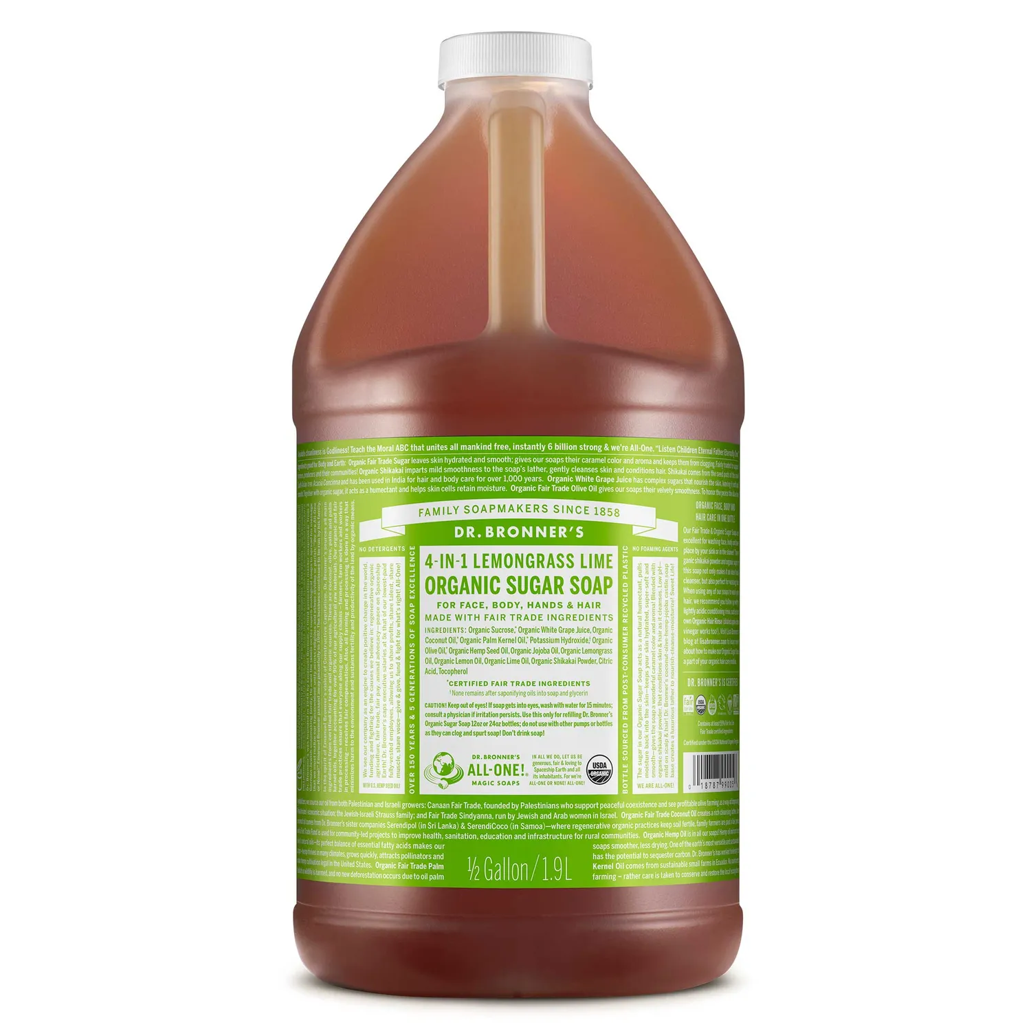 Dr. Bronner's Lemongrass flydende sukker-sæbe 355 ml citrus