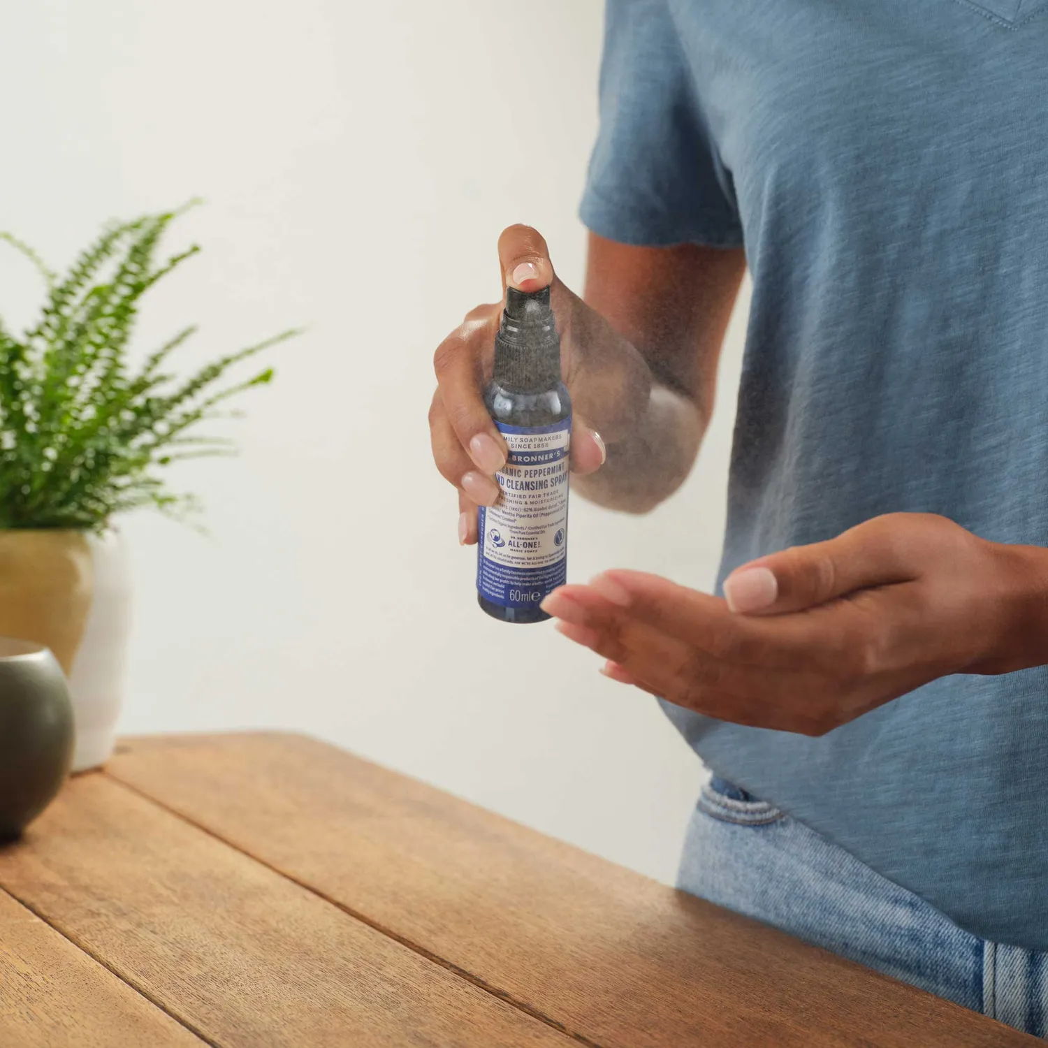 Dr. Bronner's Peppermint håndsprit 2-pak med mynte
