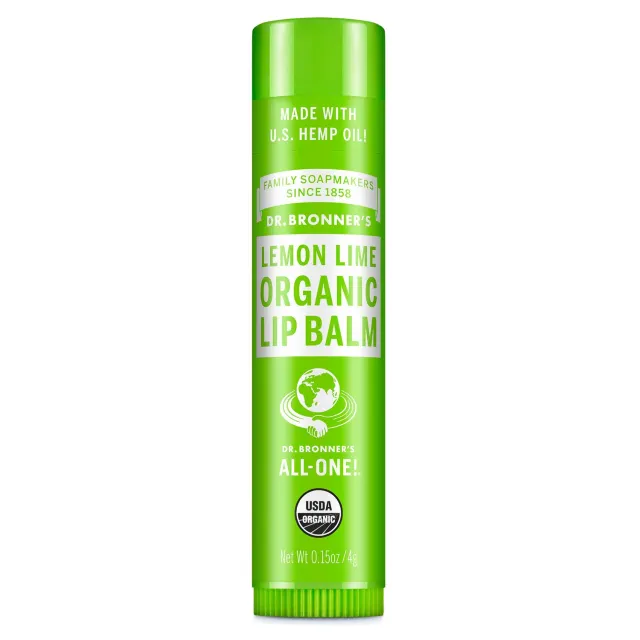 Dr. Bronner's Lemon Lime læbepomade 0.15 oz frisk