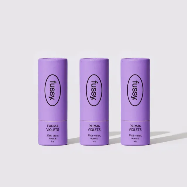 Fussy Parma Violets Mini Trio deodorant 3-pak sød duft