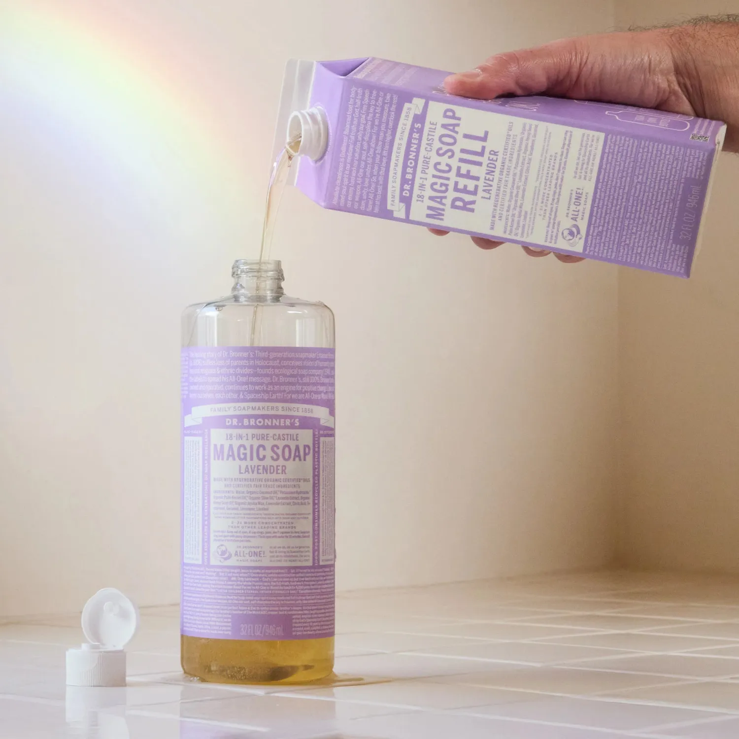Dr. Bronner's Pure-Castile Magic Soap flydende sæbe 32 oz lavendel