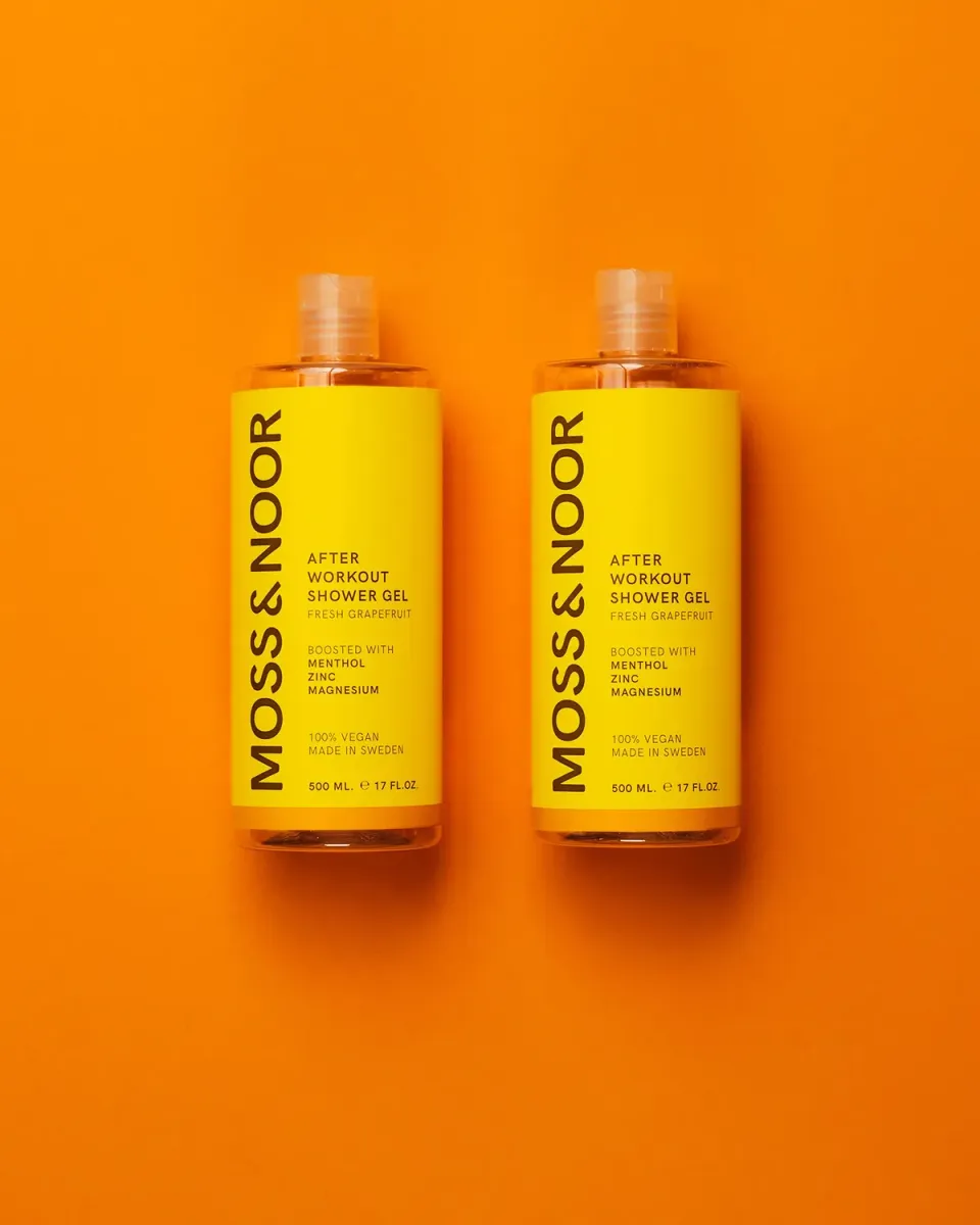 Moss Noor After Workout Shower Gel brusegel Grapefruit 2x500 ml fugter