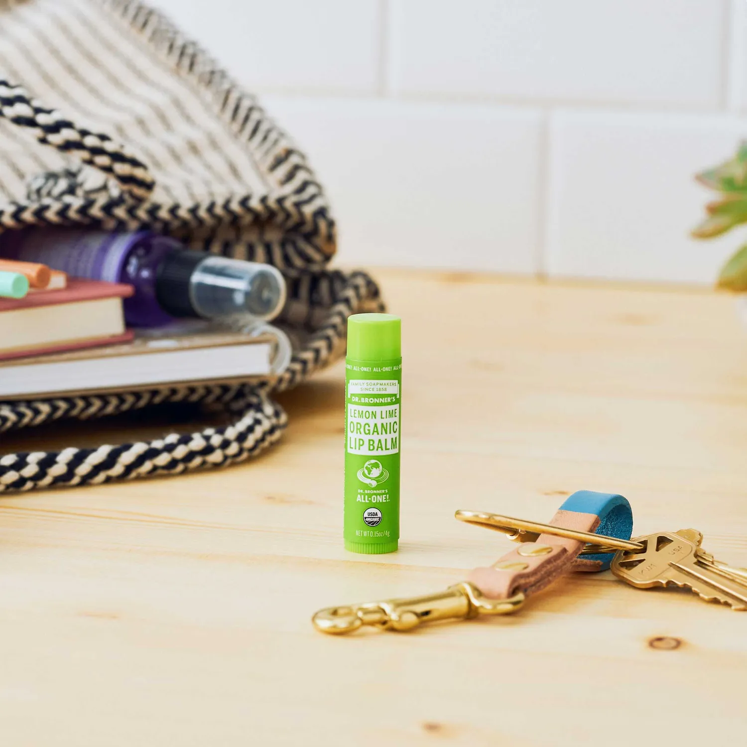 Dr. Bronner's Lemon Lime læbepomade 0.15 oz frisk