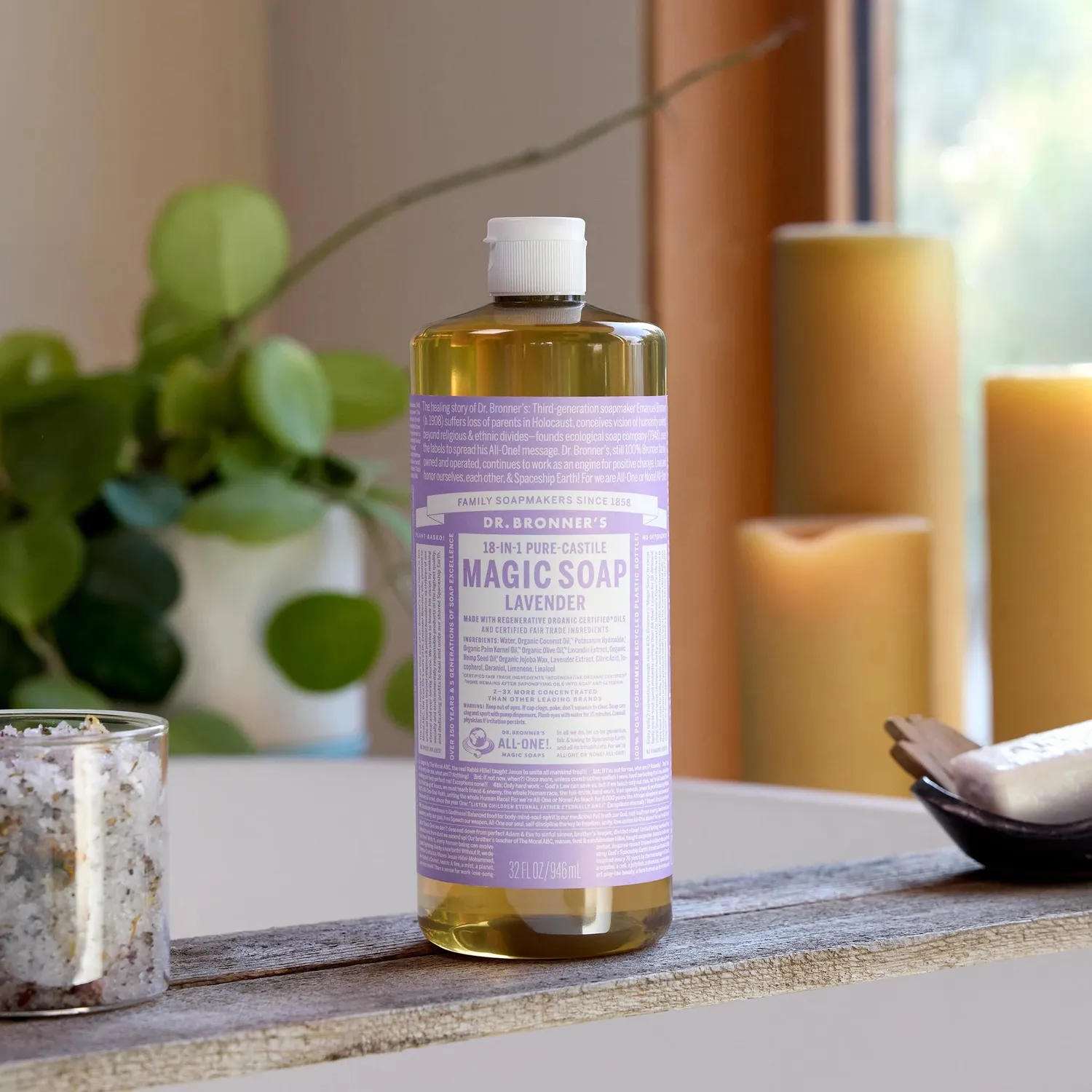 Dr. Bronner's Everyday Essentials Kit gavesæt 4 dele lavendel