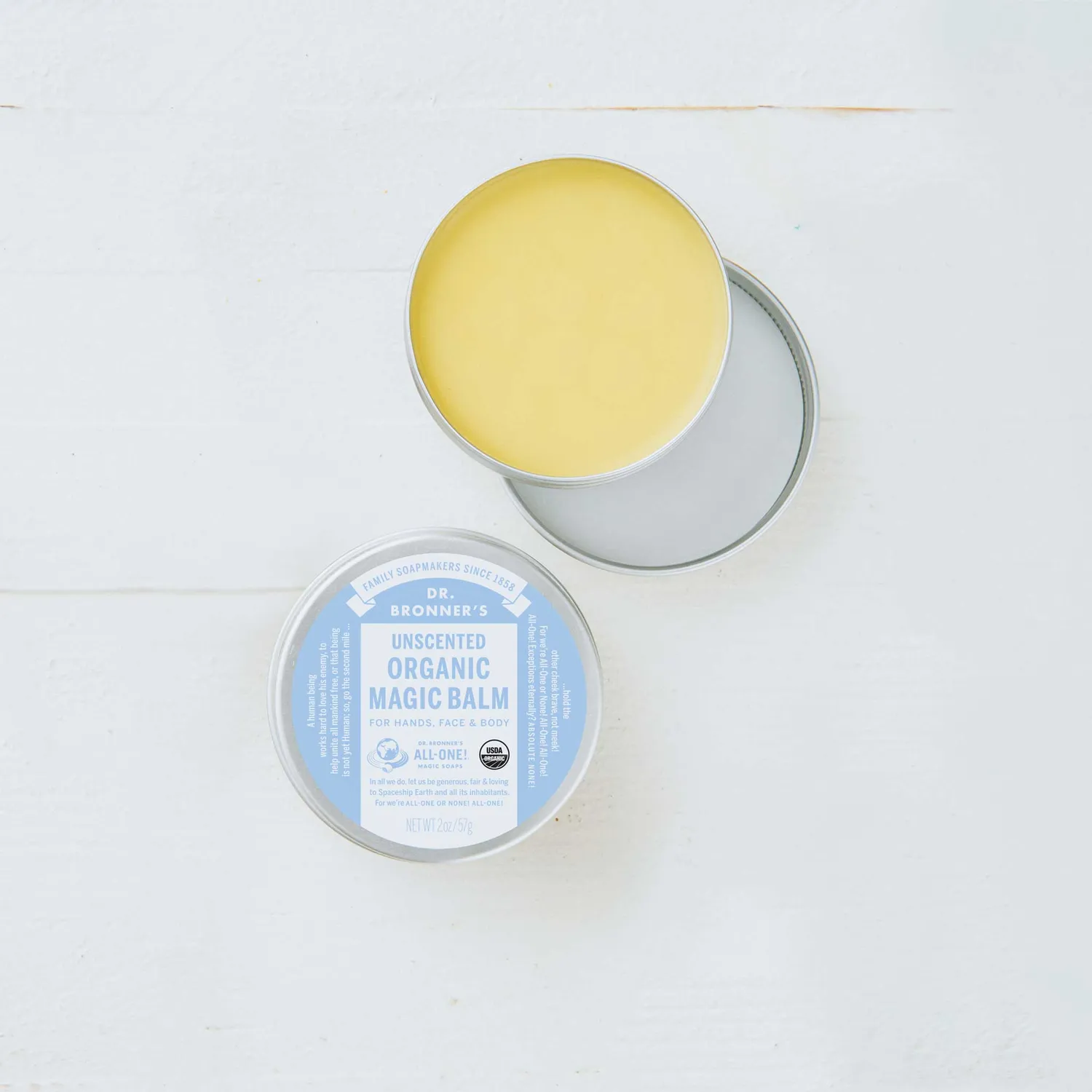 Dr. Bronner's Organic Magic Balm hudbalm 2 oz uparfumeret