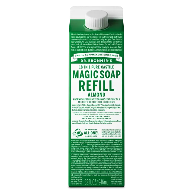 Dr. Bronner's Pure-Castile Magic Soap sæbe 32 oz mandel